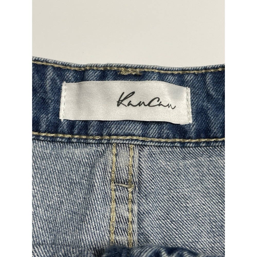 KanCan Women's Medium High Rise Distressed‎ Denim Shorts Blue KC5197D New Tags - Picture 8 of 8